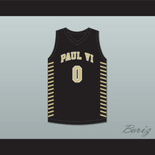 Load image into Gallery viewer, Trevor Keels 0 Paul VI Catholic High School Panthers Black Basketball Jersey 2