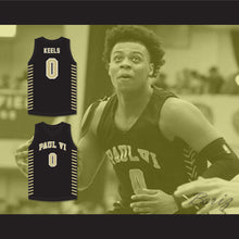 Load image into Gallery viewer, Trevor Keels 0 Paul VI Catholic High School Panthers Black Basketball Jersey 2