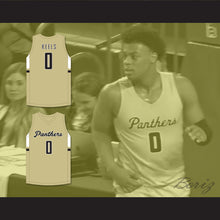 Load image into Gallery viewer, Trevor Keels 0 Paul VI Catholic High School Panthers Old Gold Basketball Jersey 2