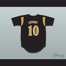 Load image into Gallery viewer, Trevor Story 10 Irving High School Tigers Black Baseball Jersey 2