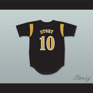 Trevor Story 10 Irving High School Tigers Black Baseball Jersey 2