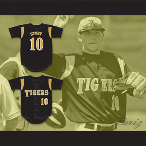Trevor Story 10 Irving High School Tigers Black Baseball Jersey 2