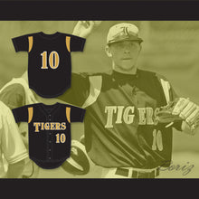 Load image into Gallery viewer, Trevor Story 10 Irving High School Tigers Black Baseball Jersey 1
