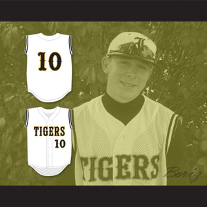 Trevor Story 10 Irving High School Tigers White Baseball Jersey 1