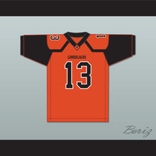 Load image into Gallery viewer, Treylon Burks 13 Warren High School Lumberjacks Orange Football Jersey 2
