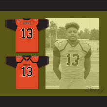 Load image into Gallery viewer, Treylon Burks 13 Warren High School Lumberjacks Orange Football Jersey 2