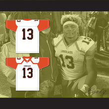 Load image into Gallery viewer, Treylon Burks 13 Warren High School Lumberjacks White Football Jersey 1