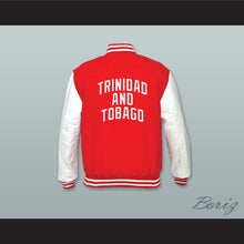 Load image into Gallery viewer, Trinidad and Tobago Red Wool and White Lab Leather Varsity Letterman Jacket
