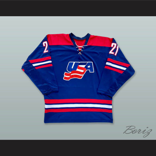 Trocheck 21 USA Blue Hockey Jersey