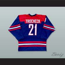 Load image into Gallery viewer, Trocheck 21 USA Blue Hockey Jersey