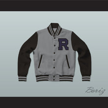 Load image into Gallery viewer, Troy Barnes Riverside High School Community TV Show Gray and Black Varsity Letterman Jacket-Style Sweatshirt
