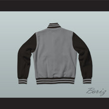 Load image into Gallery viewer, Troy Barnes Riverside High School Community TV Show Gray and Black Varsity Letterman Jacket-Style Sweatshirt
