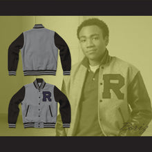 Load image into Gallery viewer, Troy Barnes Riverside High School Community TV Show Gray and Black Varsity Letterman Jacket-Style Sweatshirt