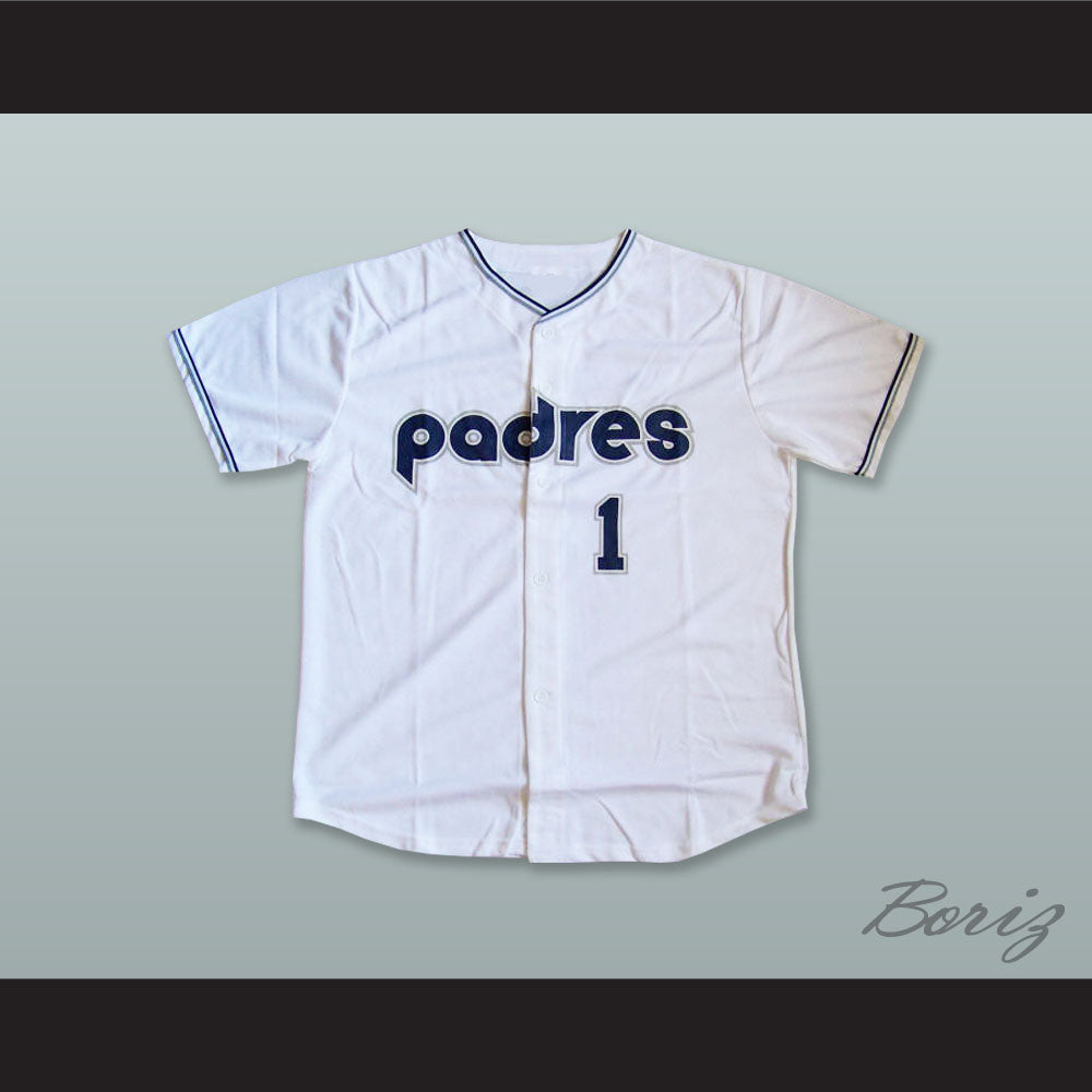 Tucson Padres 1 White Button Down Baseball Jersey