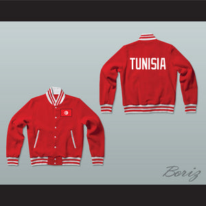 Tunisia Varsity Letterman Jacket-Style Sweatshirt