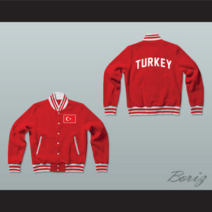 Turkey Varsity Letterman Jacket-Style Sweatshirt
