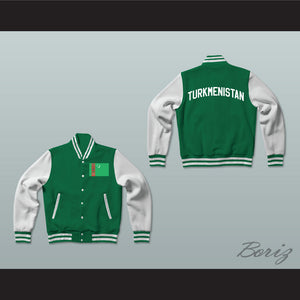 Turkmenistan Varsity Letterman Jacket-Style Sweatshirt
