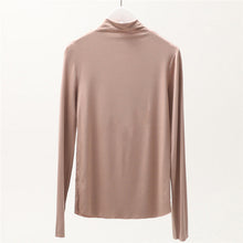 Load image into Gallery viewer, Turtleneck Long Sleeve Women T Shirt 100% Cotton T-shirt Slim Tee Shirts Harajuku Women Tops Camiseta Mujer 2020 Tee Shirt Femme