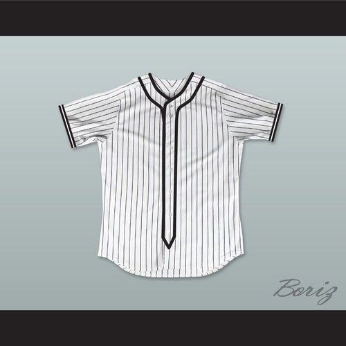 Twilight Edward Cullen White Pinstriped Baseball Jersey