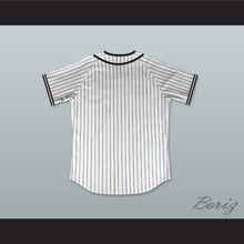 Load image into Gallery viewer, Twilight Edward Cullen White Pinstriped Baseball Jersey