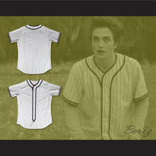 Load image into Gallery viewer, Twilight Edward Cullen White Pinstriped Baseball Jersey