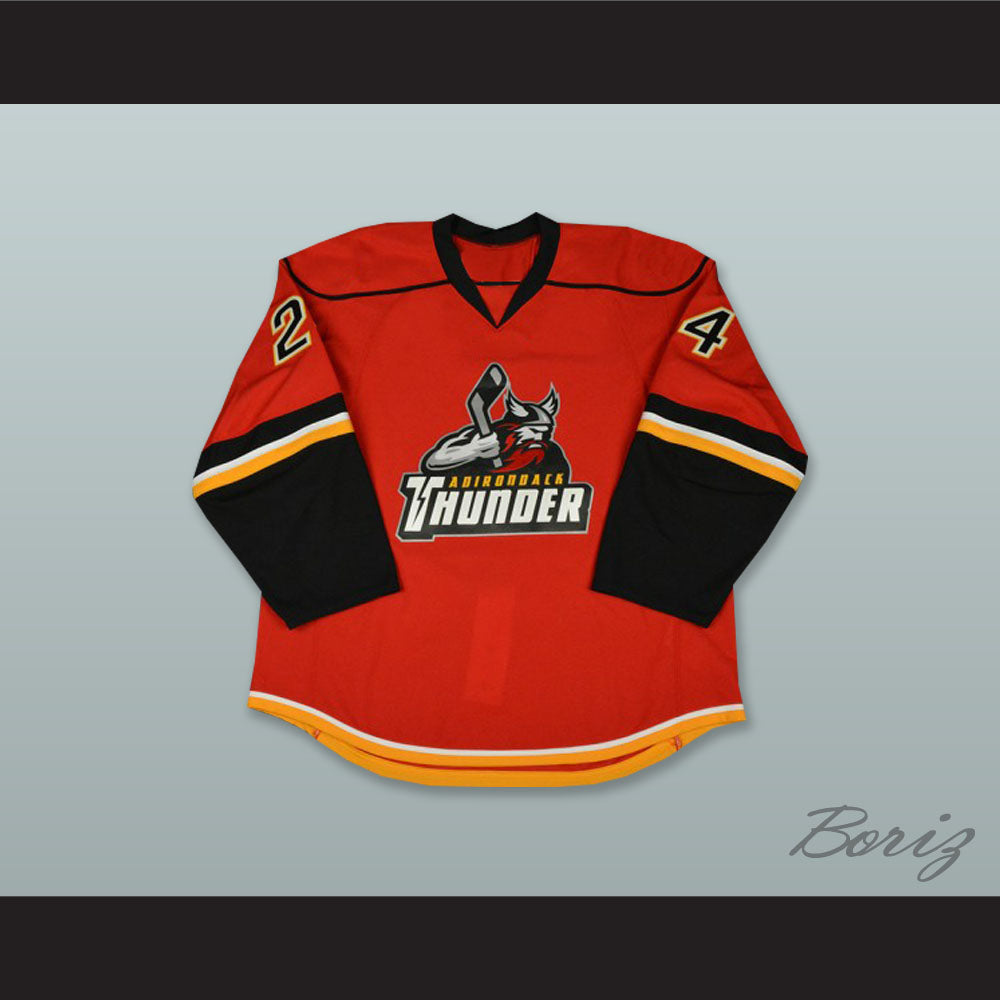 Ty Loney 24 Adirondack Thunder Red Hockey Jersey