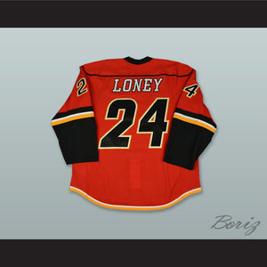Ty Loney 24 Adirondack Thunder Red Hockey Jersey