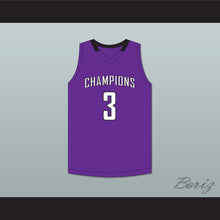 Load image into Gallery viewer, TyTy Washington Jr 3 Cesar Chavez High School Champions Purple Basketball Jersey 2