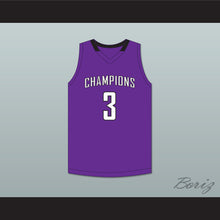 Load image into Gallery viewer, TyTy Washington Jr 3 Cesar Chavez High School Champions Purple Basketball Jersey 1