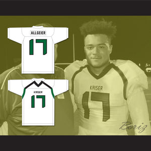 Tyler Allgeier 17 Henry J. Kaiser High School Cats White Football Jersey 2