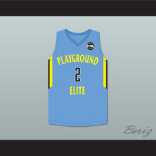 Load image into Gallery viewer, Tyler Herro 2 Playground Elite AAU Light Blue Basketball Jersey with Patch