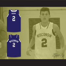 Load image into Gallery viewer, Tyler Herro 2 Wisconsin Navy Blue Basketball Jersey