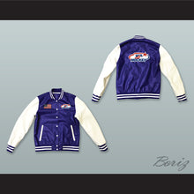 Load image into Gallery viewer, USA Blue and White Lab Leather Varsity Letterman Jacket 2