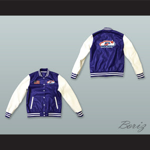 USA Blue and White Lab Leather Varsity Letterman Jacket 2