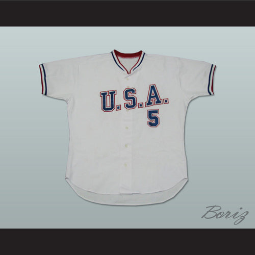 Matt LaPorta 5 USA Team White Baseball Jersey