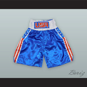 USA United States of America Blue Boxing Shorts