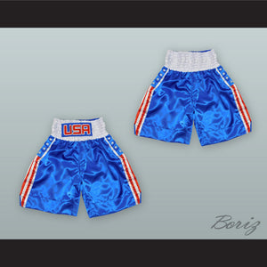 USA United States of America Blue Boxing Shorts