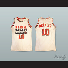 Load image into Gallery viewer, Clyde Drexler 10 USA Team Home Basketball Jersey