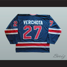 Load image into Gallery viewer, 1980 Miracle On Ice Team USA Phil Verchota 27 Hockey Jersey Blue 2