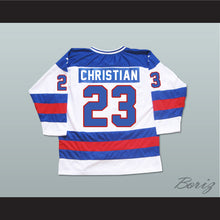 Load image into Gallery viewer, 1980 Miracle On Ice Team USA Dave Christian 23 Hockey Jersey White