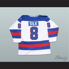 Load image into Gallery viewer, 1980 Miracle On Ice Team USA Dave Silk 8 Hockey Jersey White
