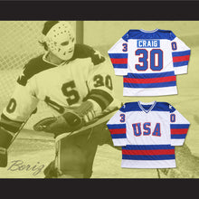 Load image into Gallery viewer, 1980 Miracle On Ice Team USA Jim Craig 30 Hockey Jersey White