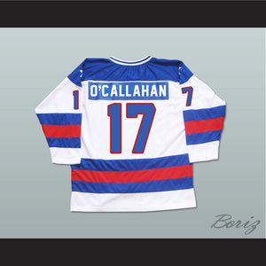 1980 Miracle On Ice Team USA Jack O'Callahan 17 Hockey Jersey White