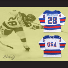 Load image into Gallery viewer, 1980 Miracle On Ice Team USA John Harrington 28 Hockey Jersey White