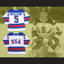 Load image into Gallery viewer, 1980 Miracle On Ice Team USA Mike Ramsey 5 Hockey Jersey White
