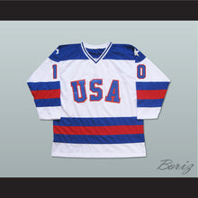Load image into Gallery viewer, 1980 Miracle On Ice Team USA Mark Johnson 10 Hockey Jersey White