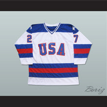 Load image into Gallery viewer, 1980 Miracle On Ice Team USA Phil Verchota 27 Hockey Jersey White