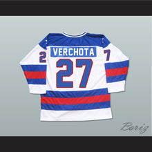 Load image into Gallery viewer, 1980 Miracle On Ice Team USA Phil Verchota 27 Hockey Jersey White