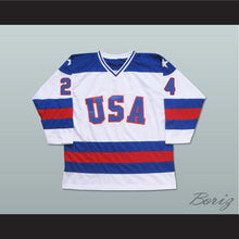 Load image into Gallery viewer, 1980 Miracle On Ice Team USA Rob McClanahan 24 Hockey Jersey White