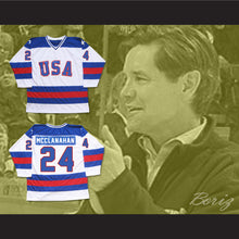 Load image into Gallery viewer, 1980 Miracle On Ice Team USA Rob McClanahan 24 Hockey Jersey White